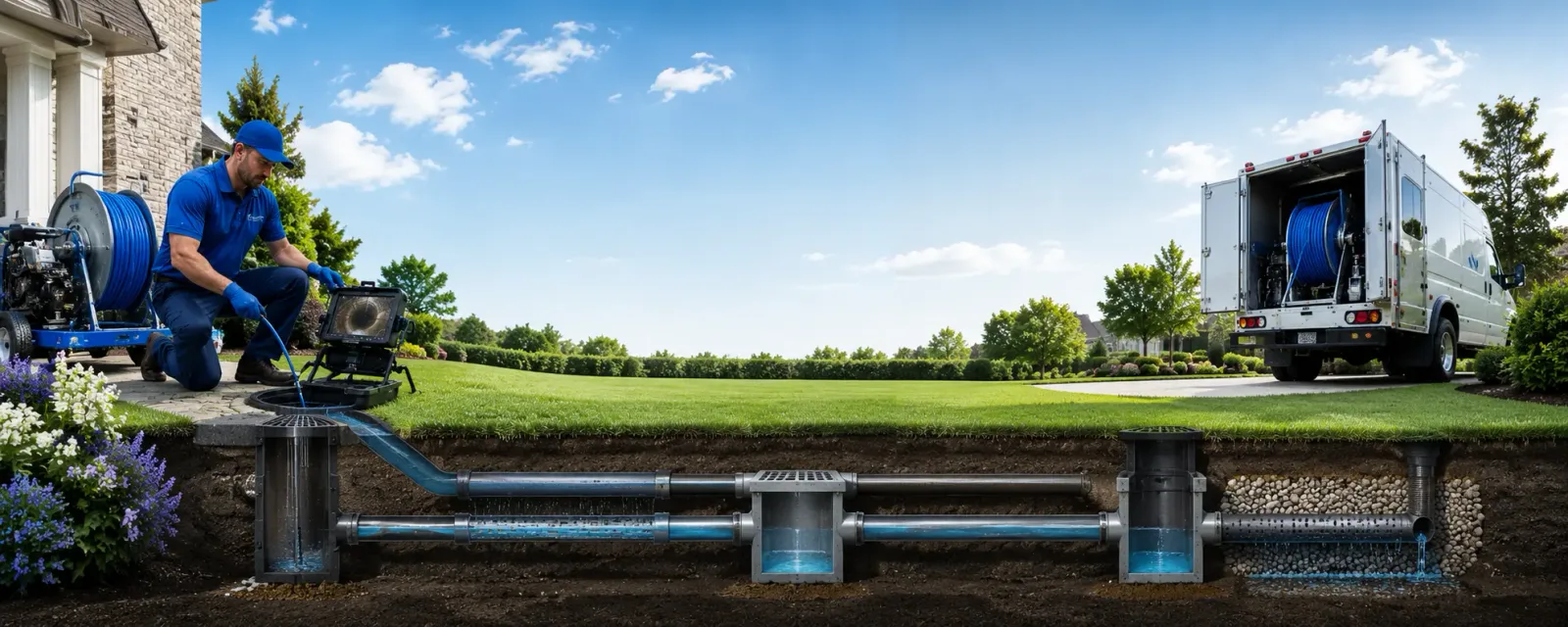 Outdoor drain cleaning information for Mcqueeney, TX